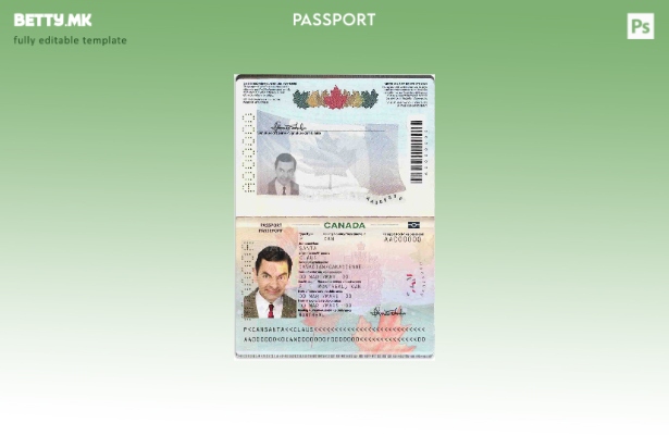 Шаблон за канадски пасош ( – сегашен) модерен стил